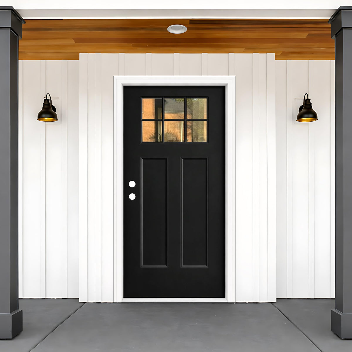 36 x 80 Black Fiberglass Entry Door A810