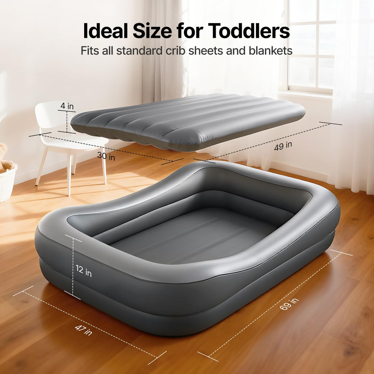 Inflatable Toddler Travel Bed with Tent F926074