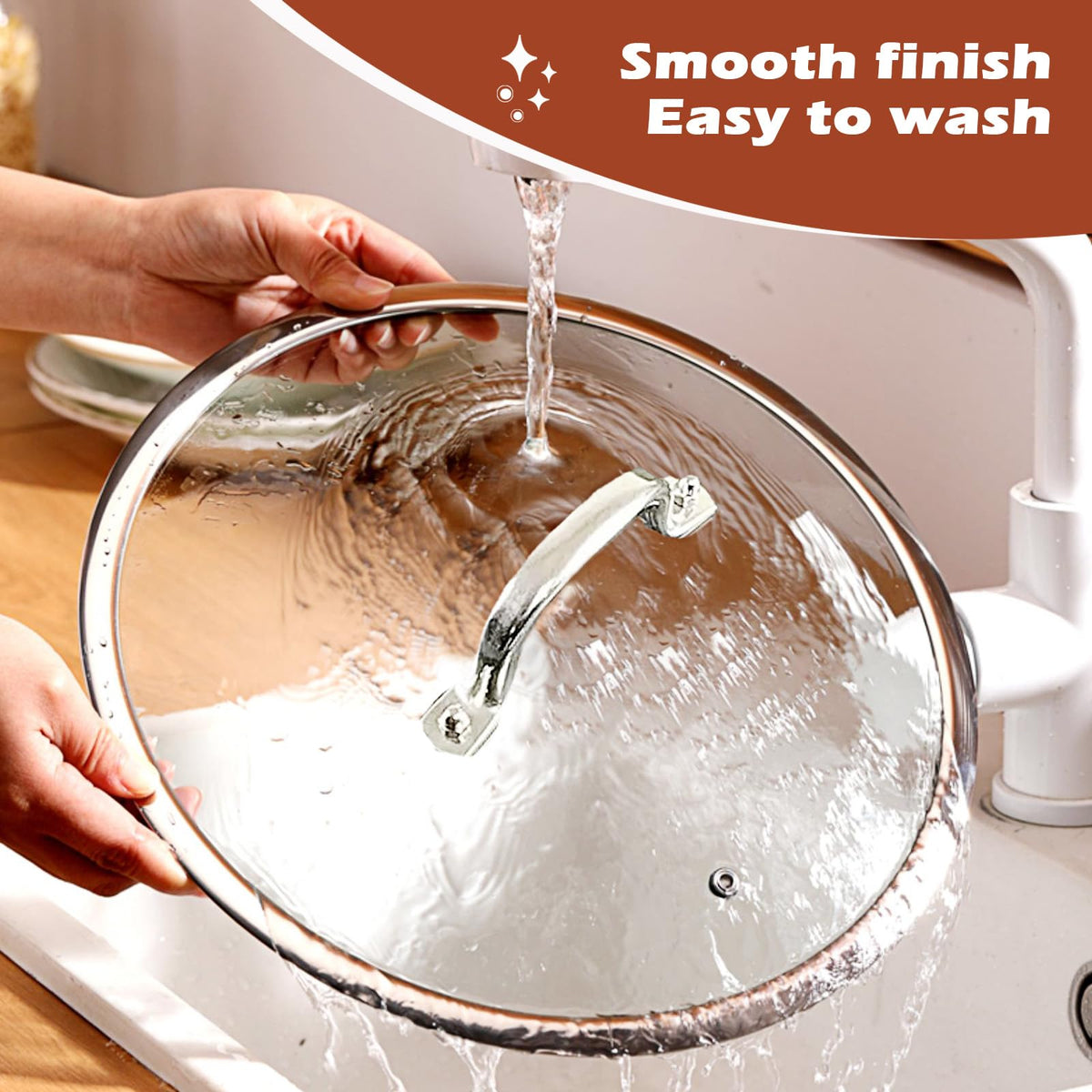 Stainless Steel Glass Lid for 12 Inch Pans and Pots G618