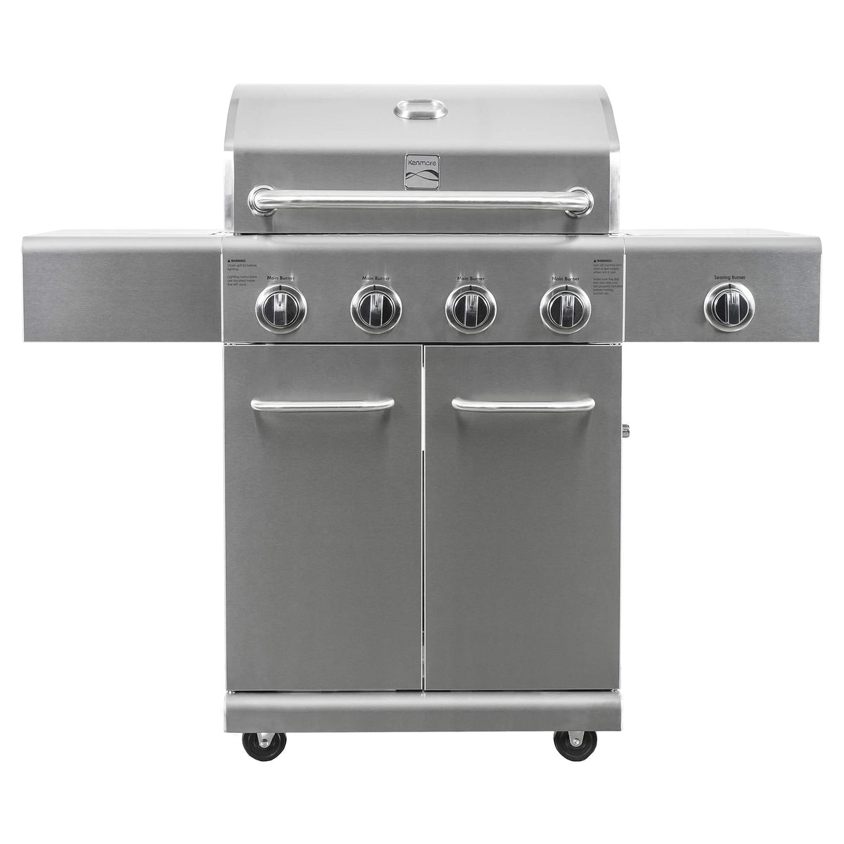 4-Burner Stainless Steel Propane Gas Grill with Side Burner T5655