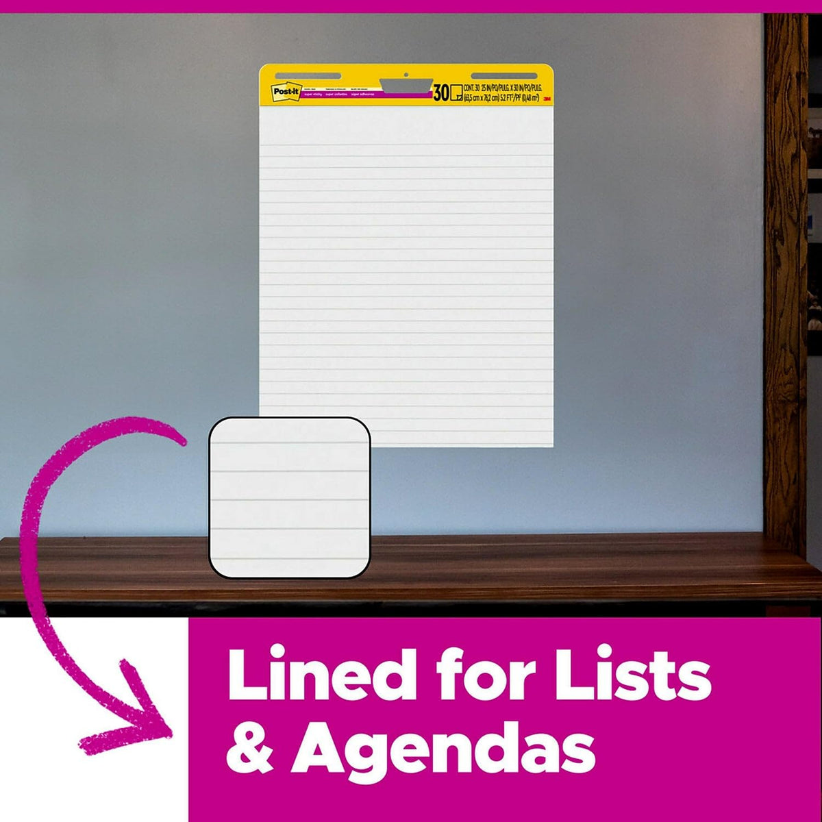 White Self-Stick Easel Pads, 25 x 30, 30 Sheets, 2/Pack W5578