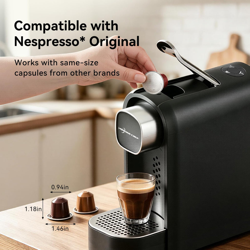 Black Single Serve Espresso Coffee Machine with Removable Tank Z75682