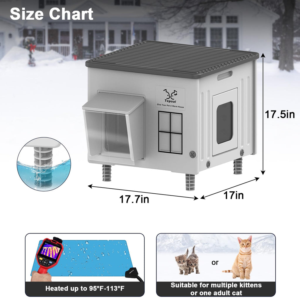 Heated Insulated Cat House T85909