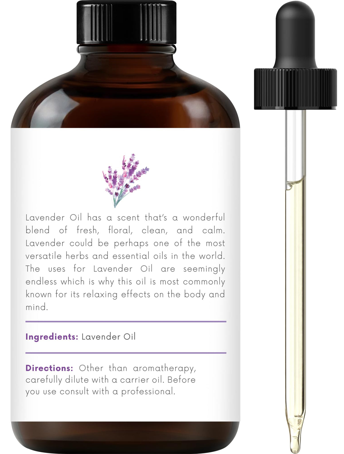 100% Pure & Natural Orange, Lavender, Peppermint Essential Oil Blend 4 Fl. Oz I172