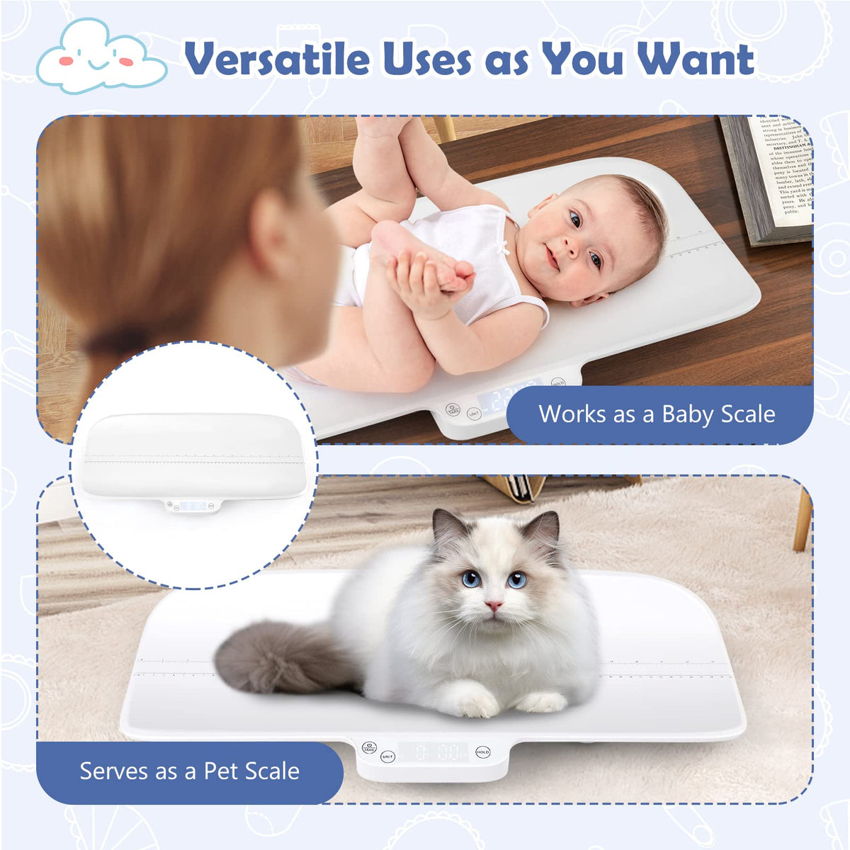 66lb Digital Baby and Pet Scale with Hold Function F5927