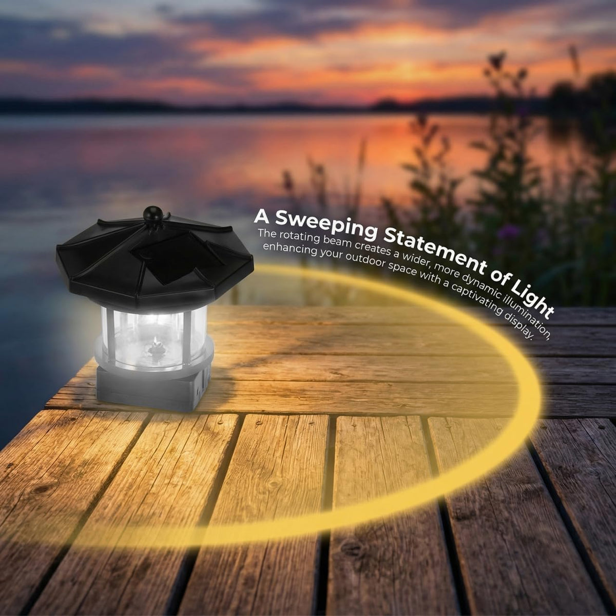 Solar LED Lighthouse Waterproof Garden Lights A615