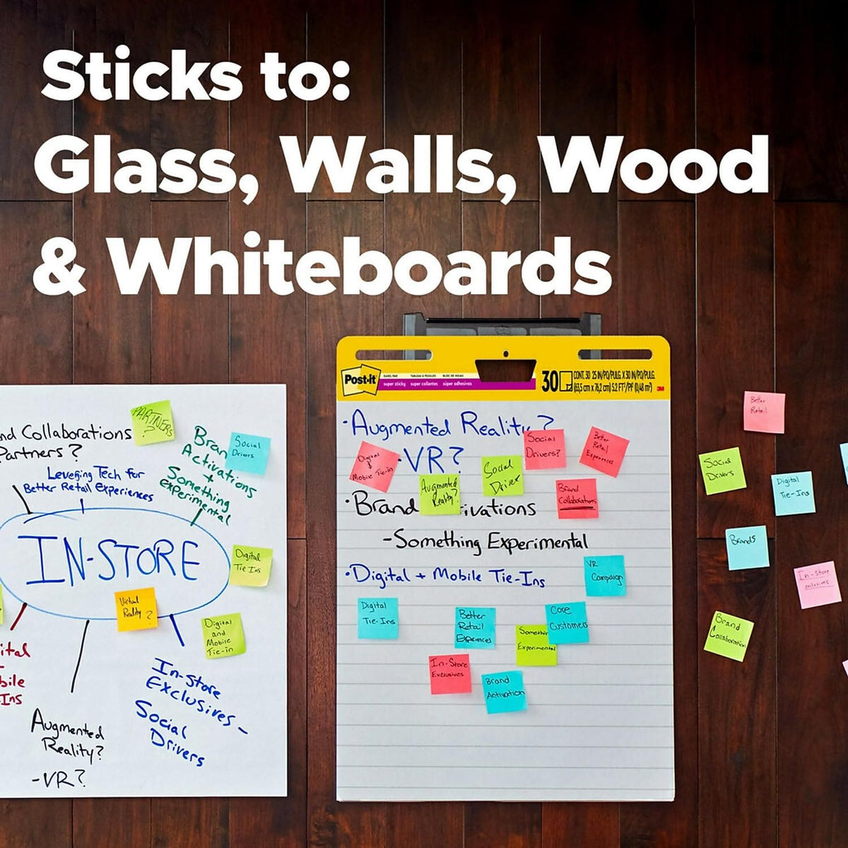 White Self-Stick Easel Pads, 25 x 30, 30 Sheets, 2/Pack W5578
