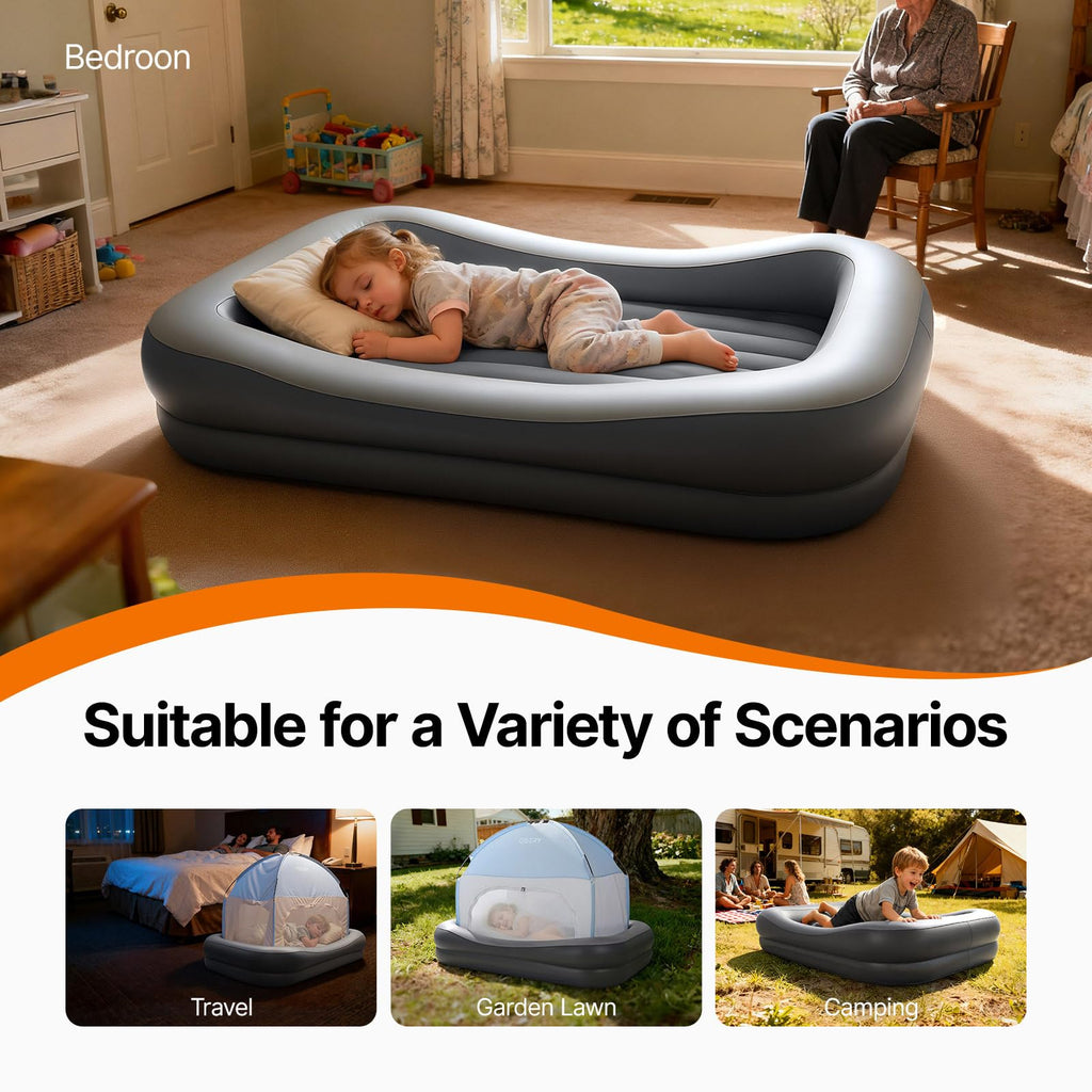 Inflatable Toddler Travel Bed with Tent F926074