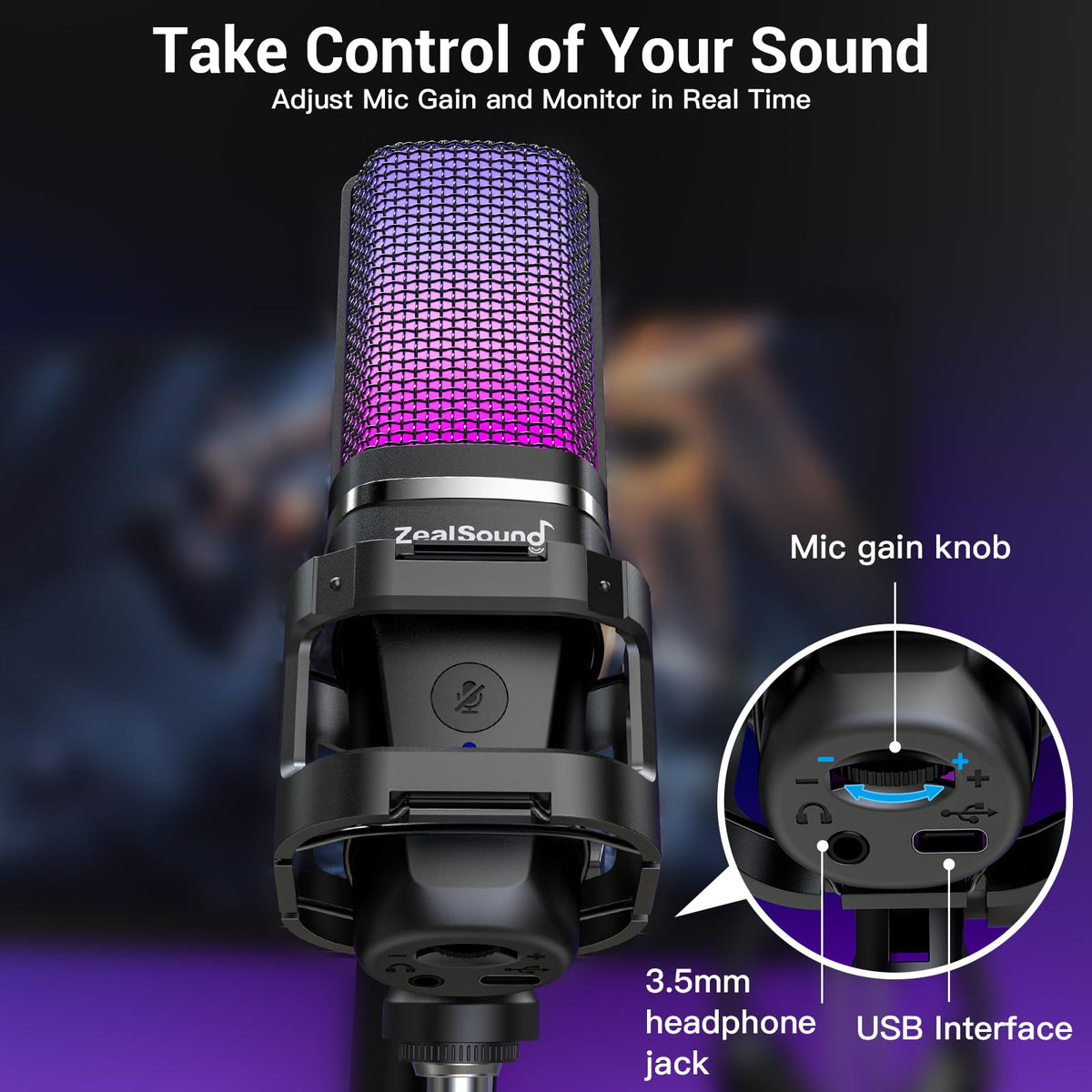 USB Microphone with Noise Reduction A746378