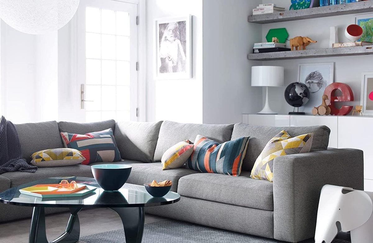 Clear Glass Coffee Table with Solid Wood Base K2363