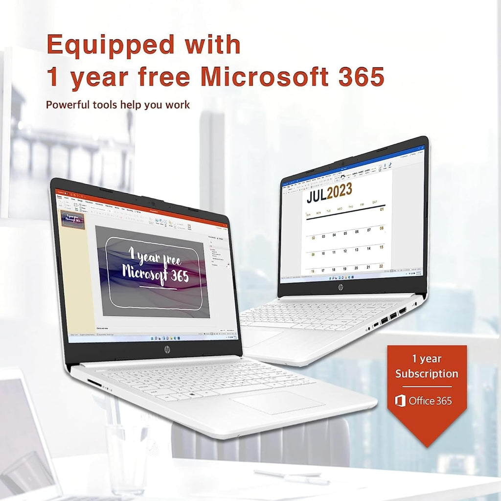 14" Quad-Core Intel Celeron Laptop, 4GB RAM, 128GB, Windows 11 S, White Z186