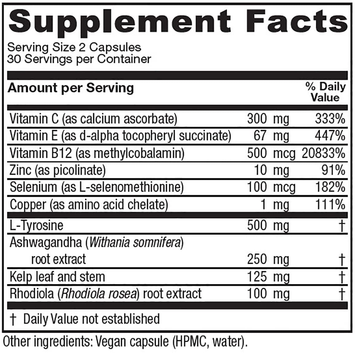 Vegan 60 Capsules K5304