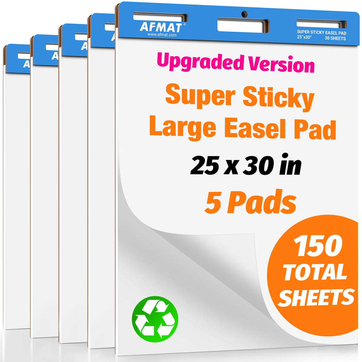 Sticky Easel Pads 25 in x 30 in 30 Sheets 5 Pads O4416