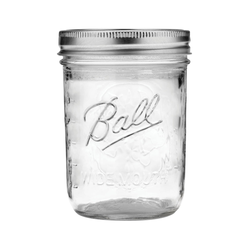 Wide Mouth Pint Mason Jars with Lids & Bands 16-oz 2-Pack D389