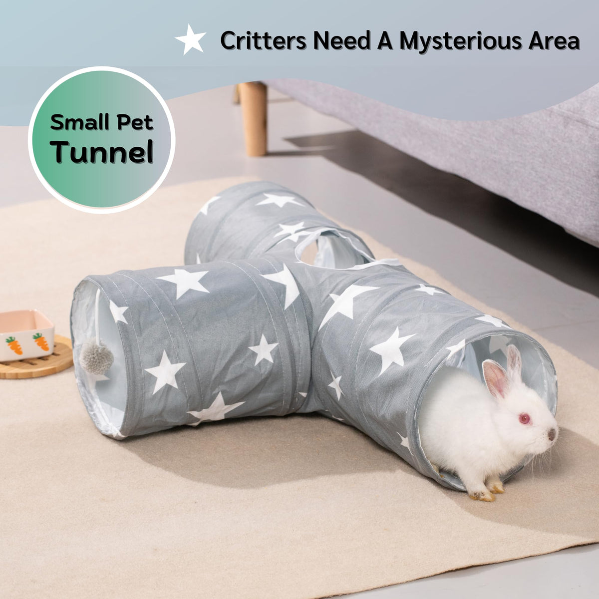 3 Way Collapsible Rabbit Tunnel Toy V513
