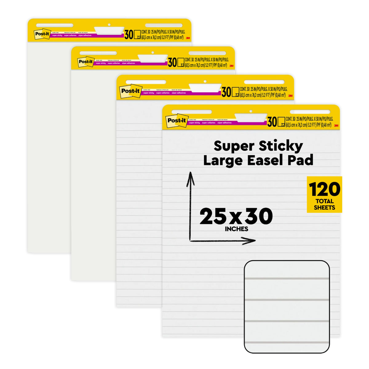 White Self Stick Flip Chart Paper A3521