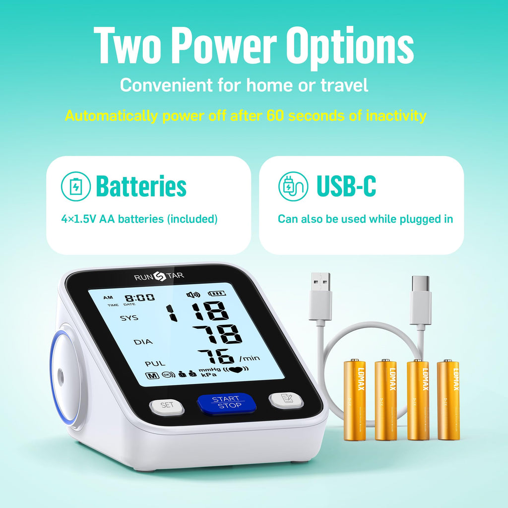 Upper Arm Blood Pressure Monitor with Wide Range Cuff O333133