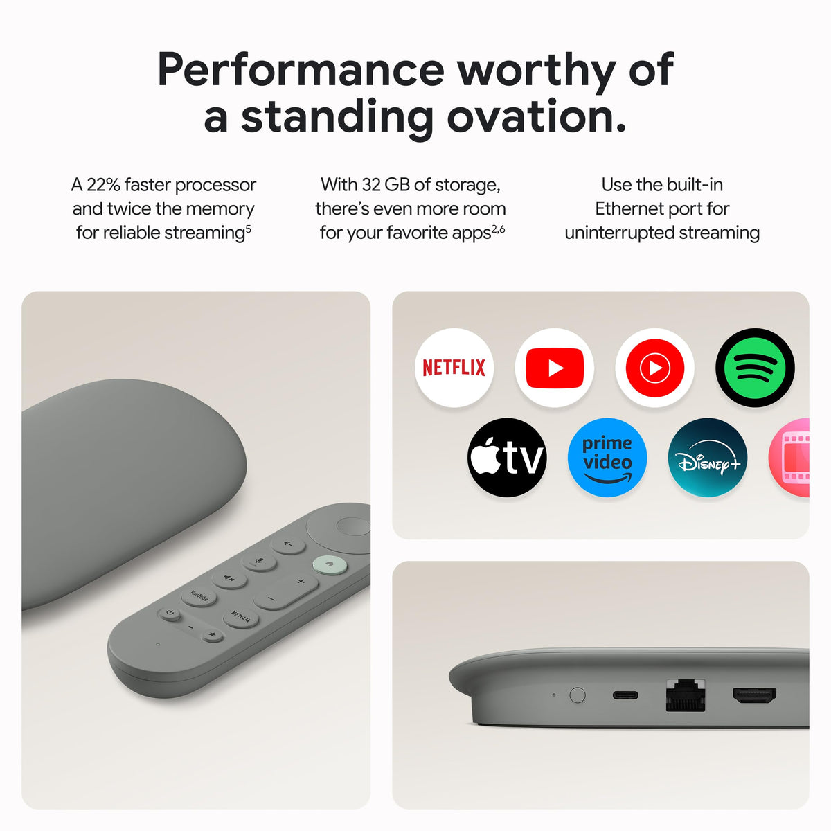 4K Streaming Device with Voice Search Remote 32 GB Storage N60192