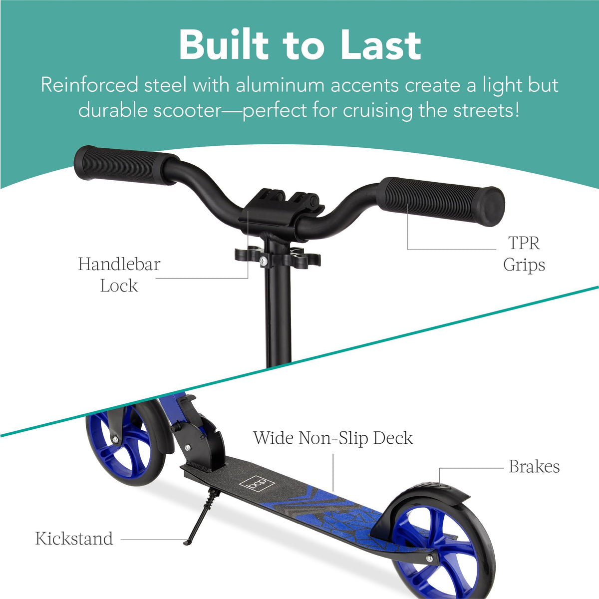 Foldable Large Wheel Kick Scooter with Suspension Q757987