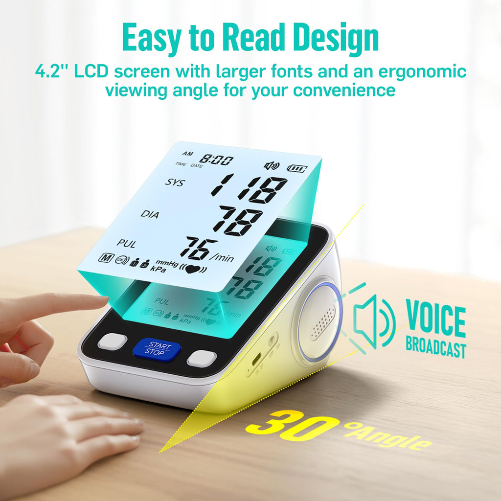 Upper Arm Blood Pressure Monitor with Wide Range Cuff O333133