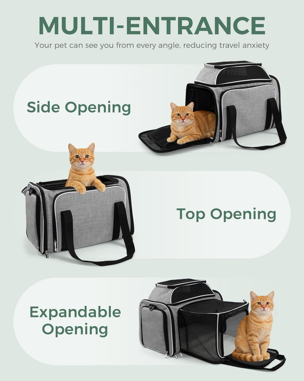 Airline Approved Soft Side Pet Carrier with Fleece Pad Q1429