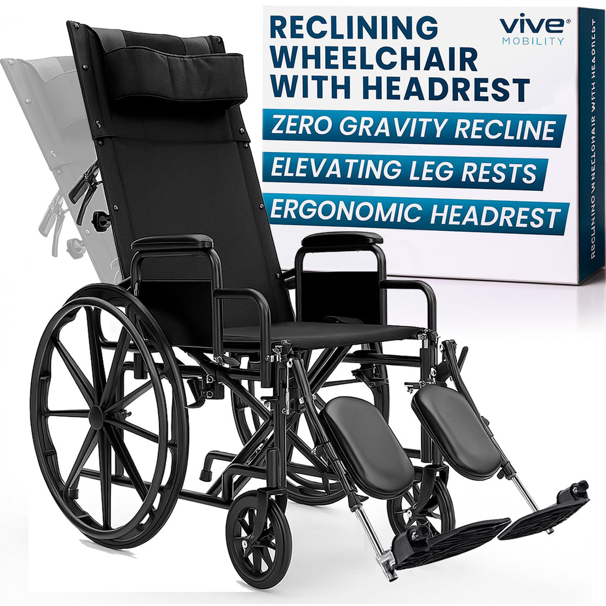 Reclining Wheelchair with Elevating Leg Rests B102393