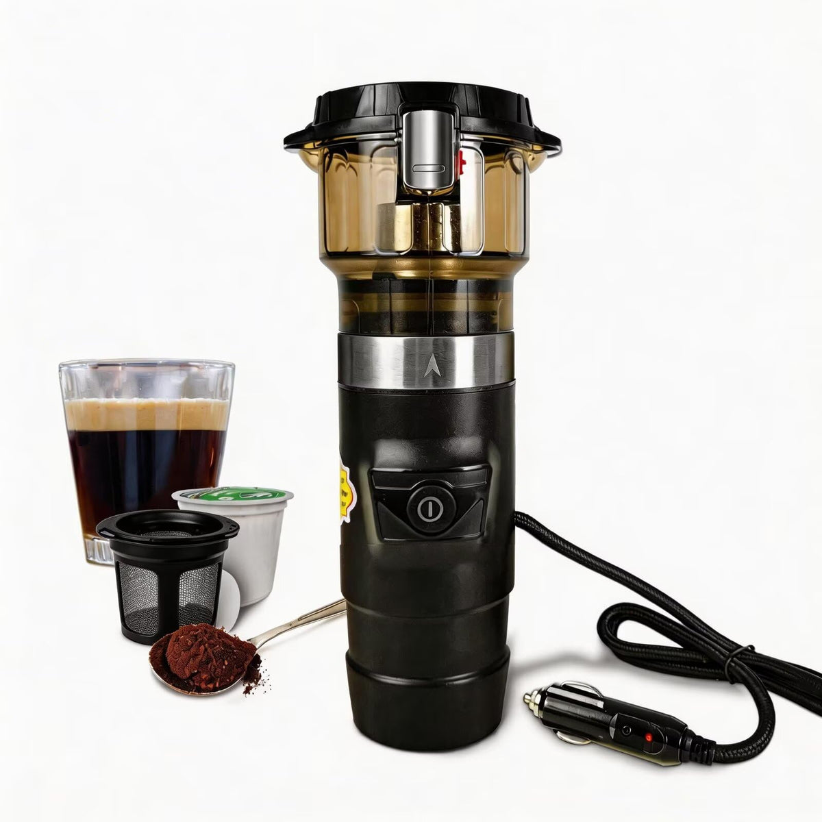 12V Portable Single Serve Car Coffee Maker with Reusable Filter R258777