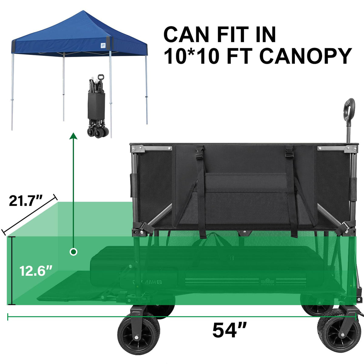 600lb Capacity 400L Collapsible Wagon I9198