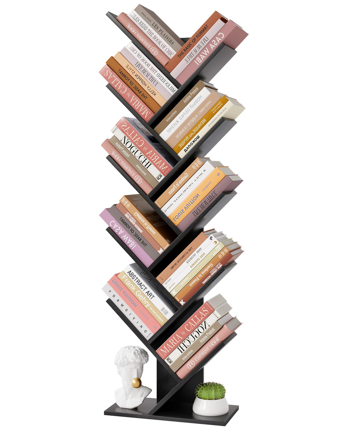 10 Tier Black Tree Bookshelf G9778