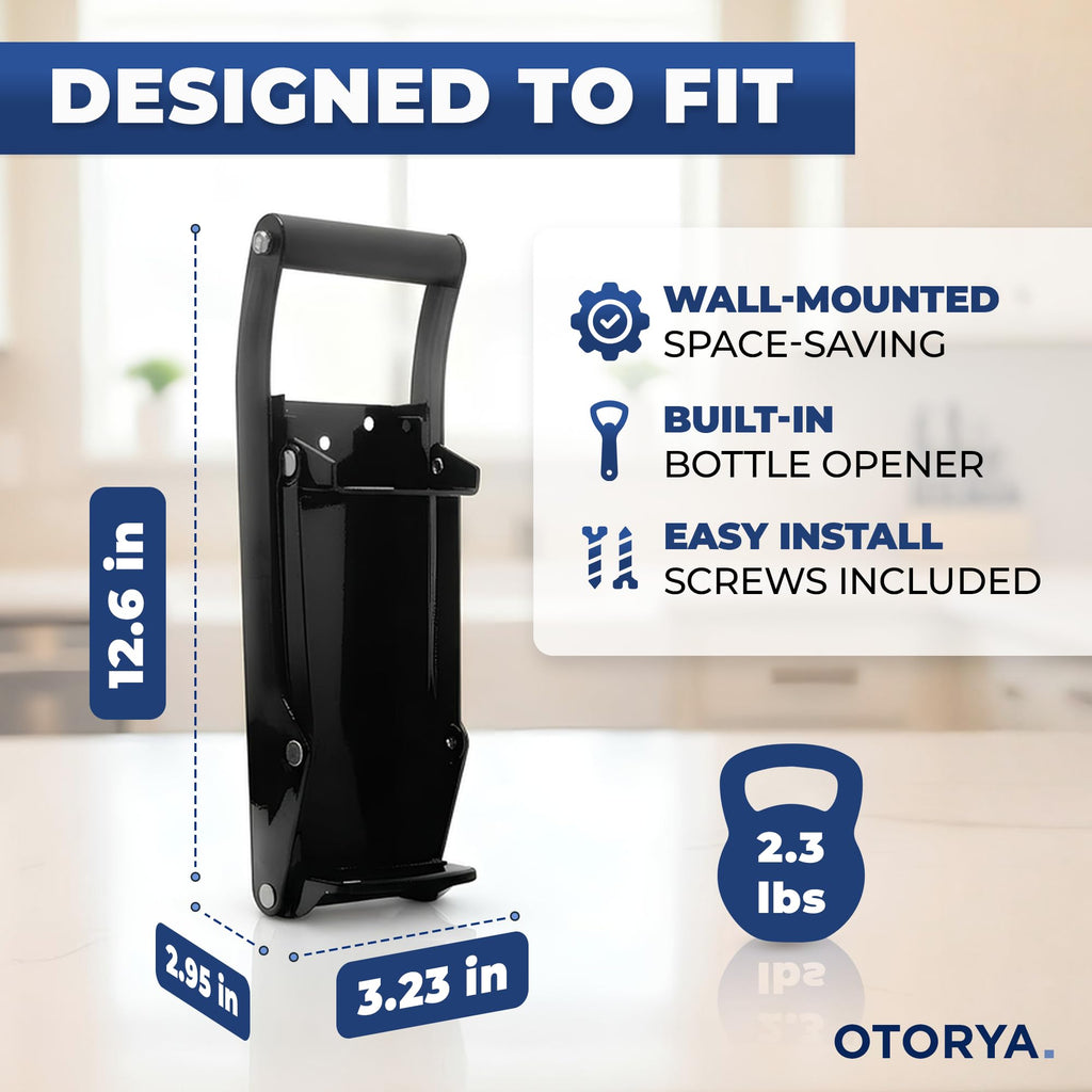 Wall Mounted Heavy Duty Can Crusher with Bottle Opener O374897