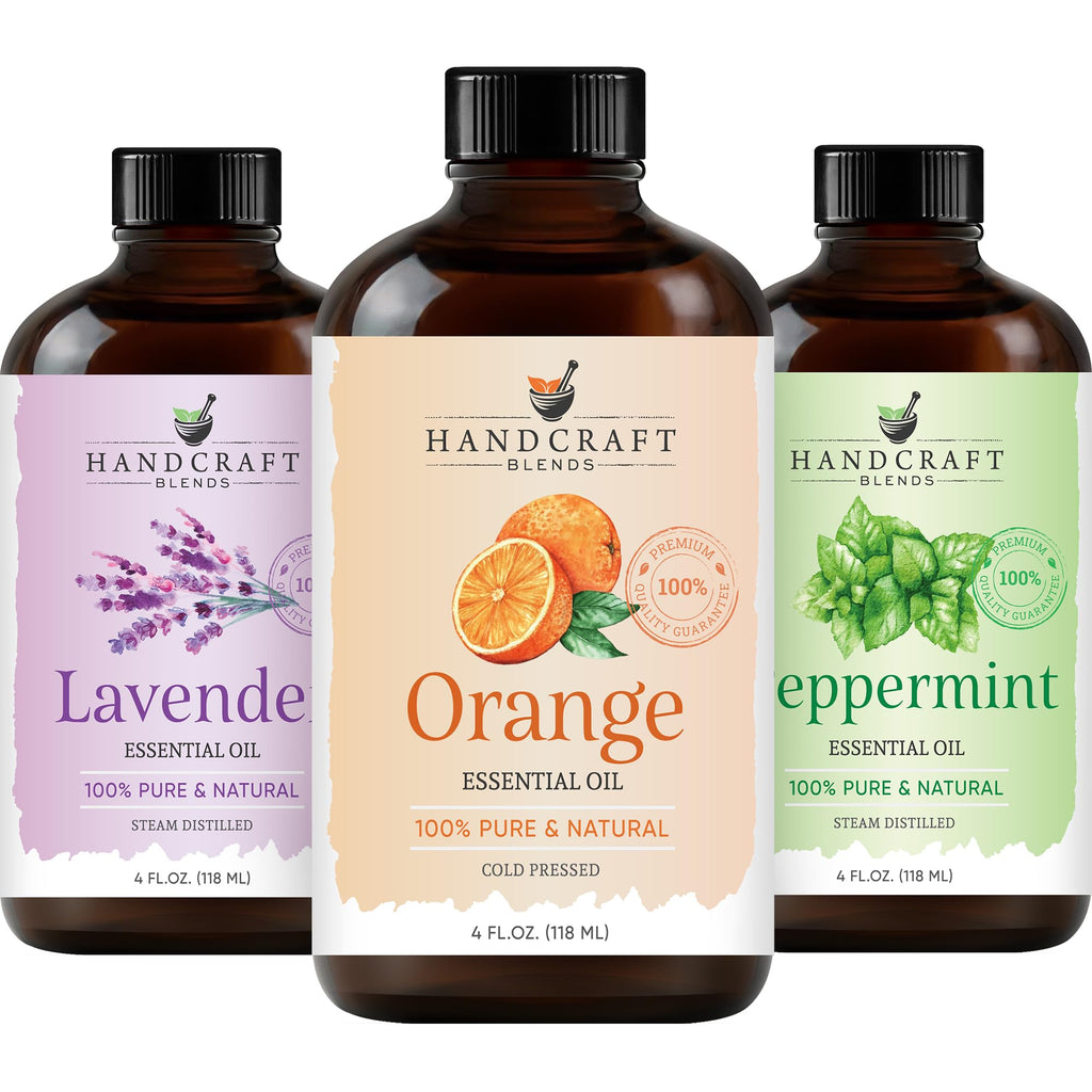 100% Pure & Natural Orange, Lavender, Peppermint Essential Oil Blend 4 Fl. Oz I172