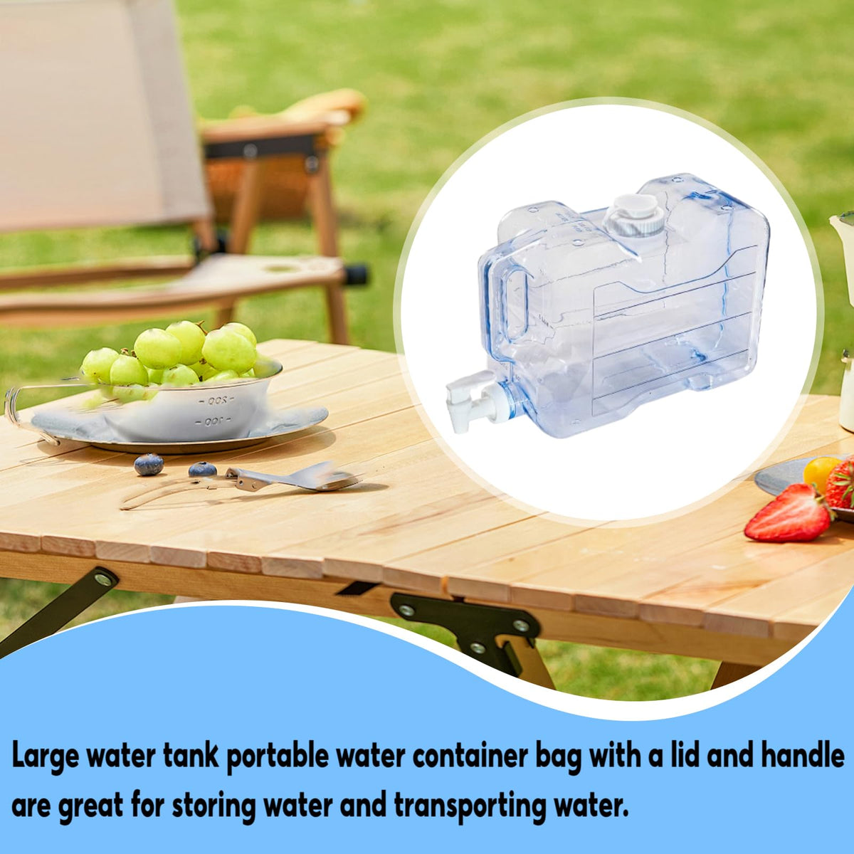 5.7L Water Container with Lid and Handle M120504