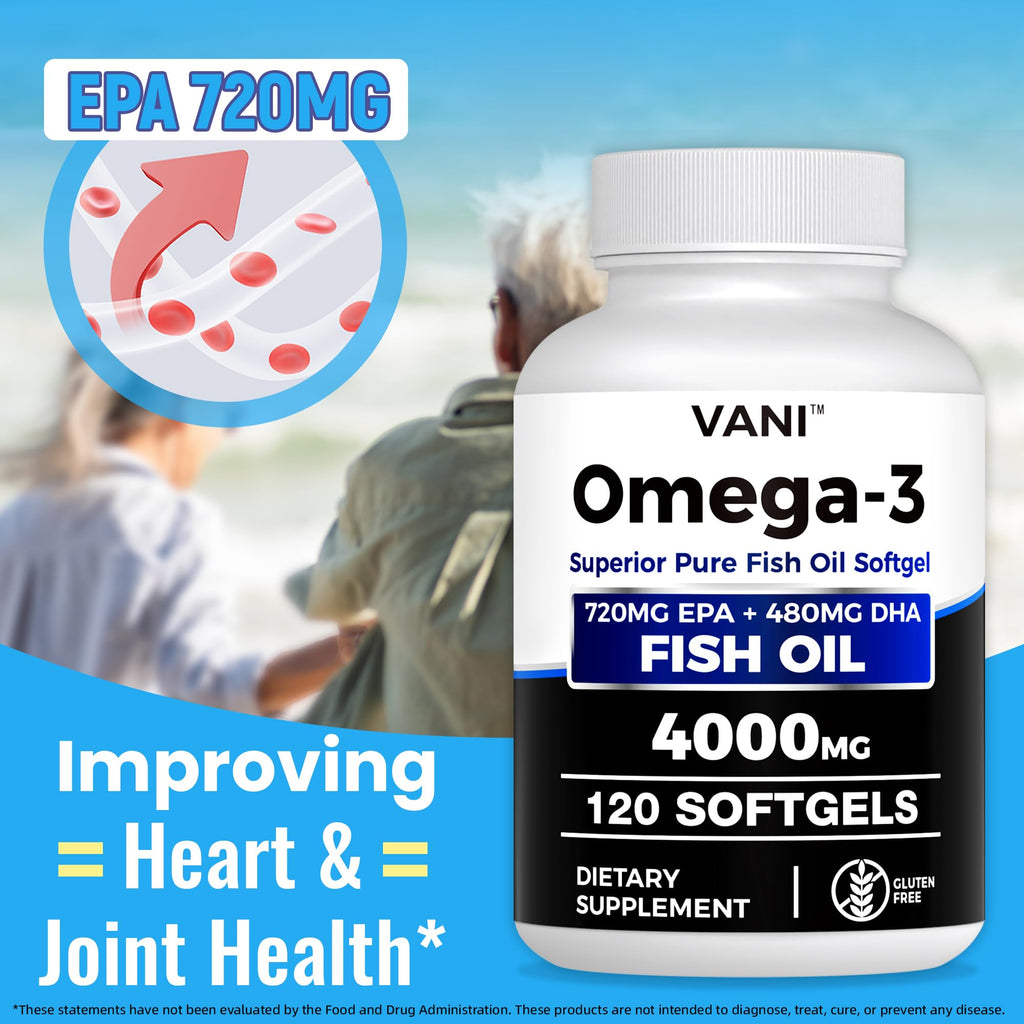 Omega 3 Fish Oil 4000mg 120 Softgels EPA DHA S390