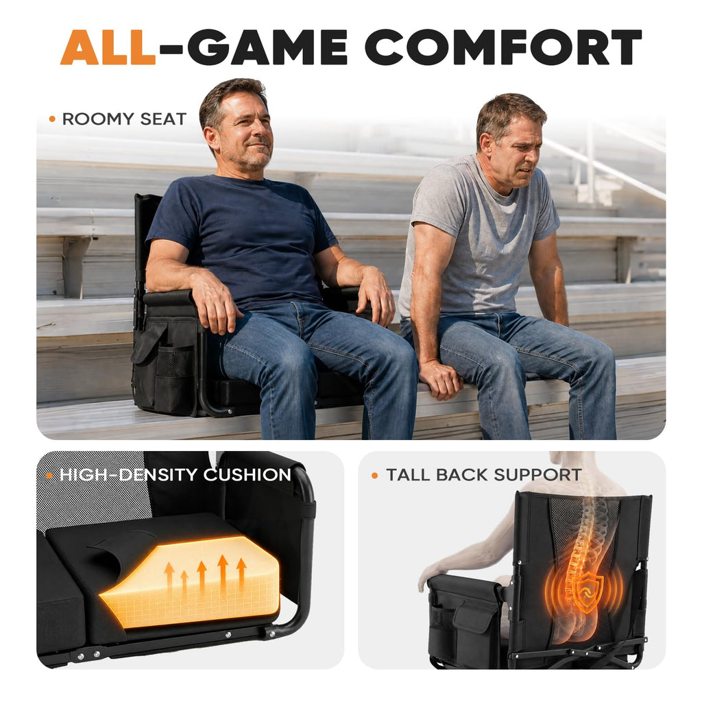 Stadium Seats with Back Support, Armrests & Cushion H878
