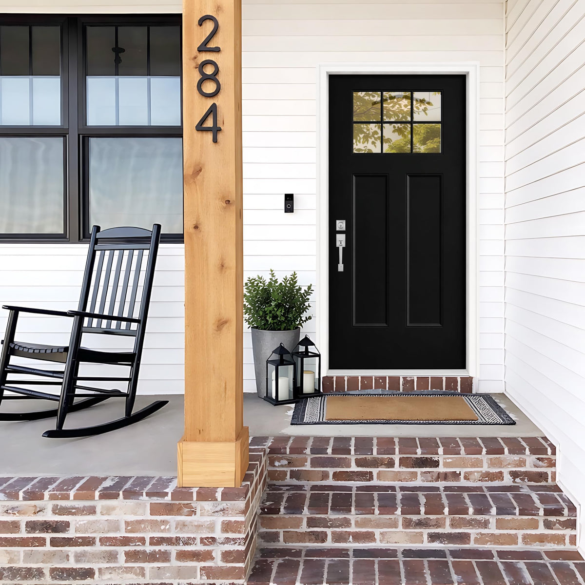 36 x 80 Black Fiberglass Entry Door A810
