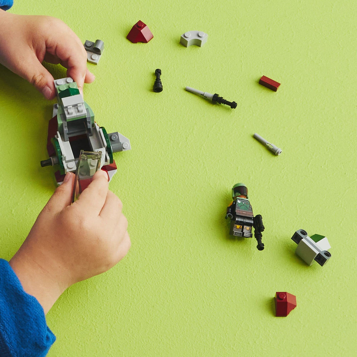 Building Toy Vehicle with Adjustable Wings and Flick Shooters U34973