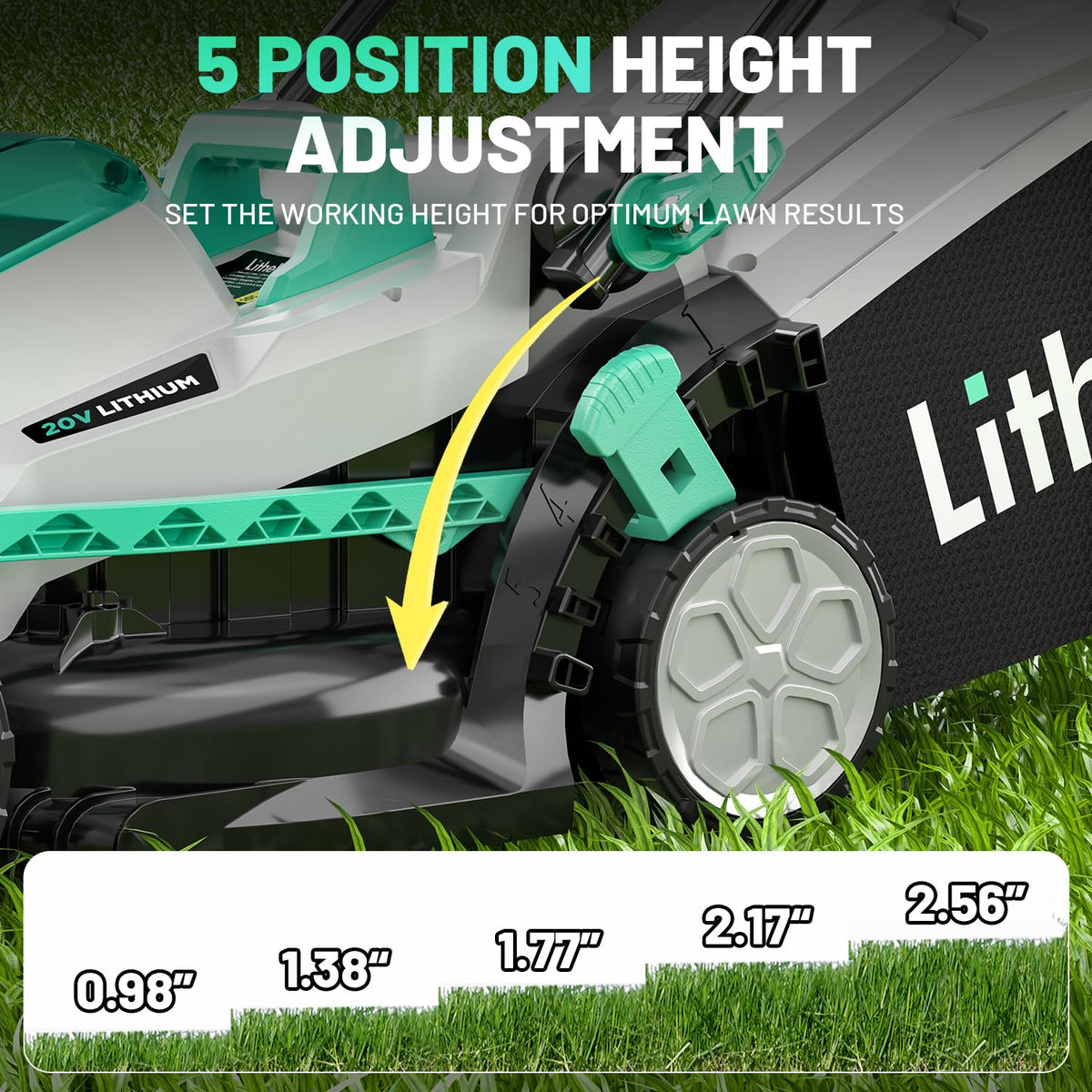 13" Cordless Electric Lawn Mower with Battery & Charger F882856