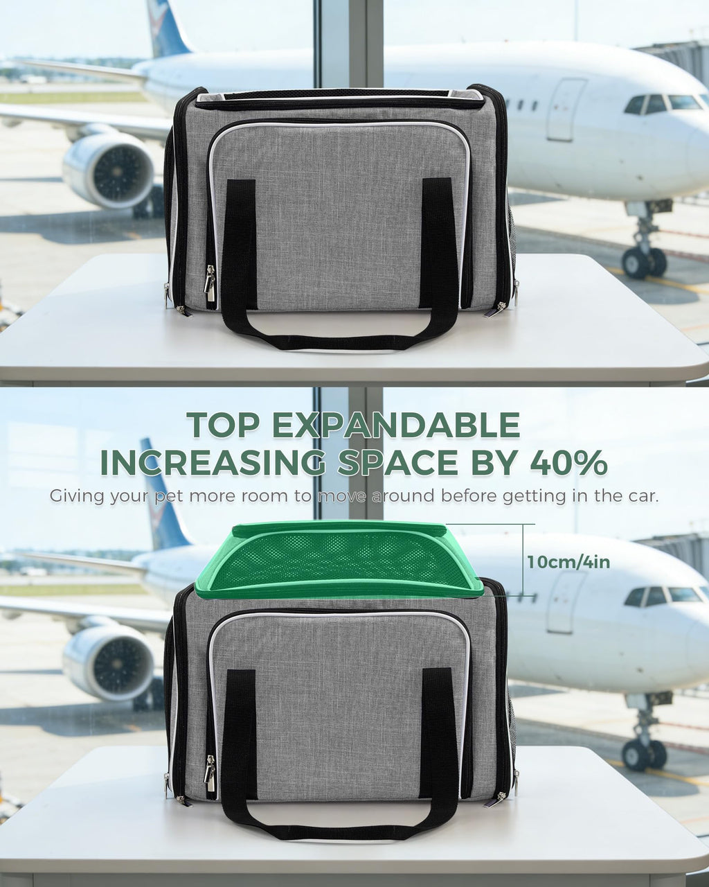 Airline Approved Soft Side Pet Carrier with Fleece Pad Q1429