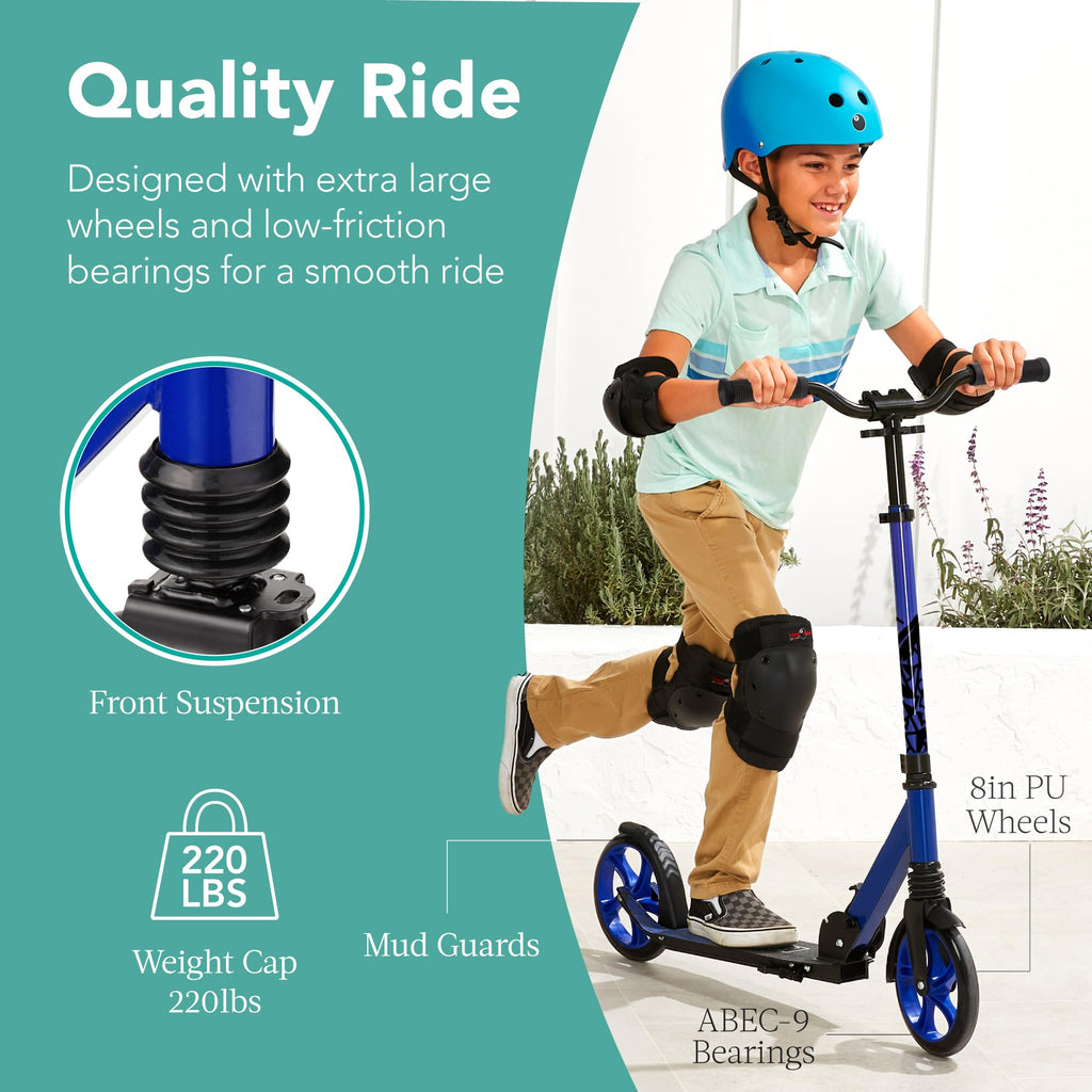 Foldable Large Wheel Kick Scooter with Suspension Q757987