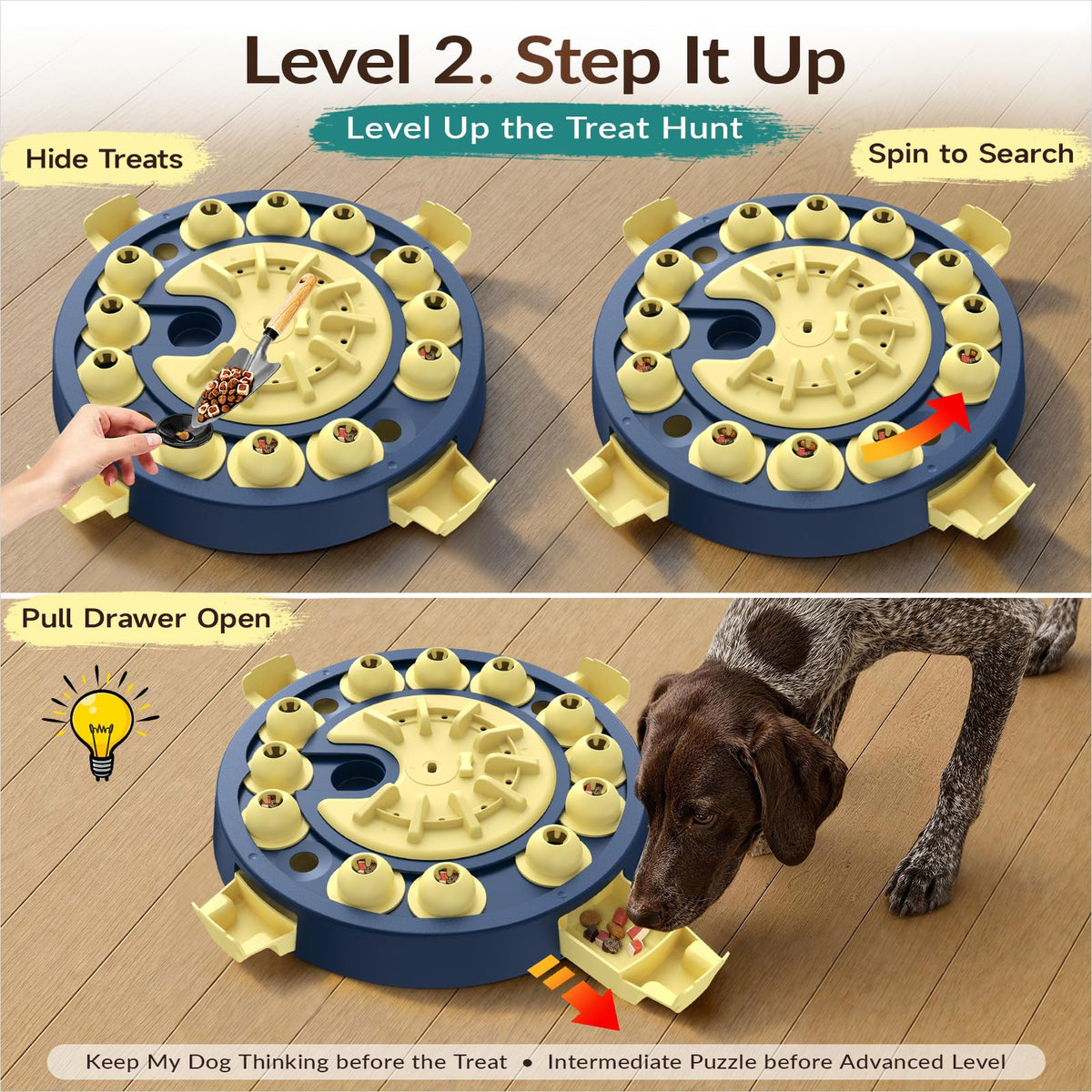 Large 3 Levels Dog Puzzle Toy X60468