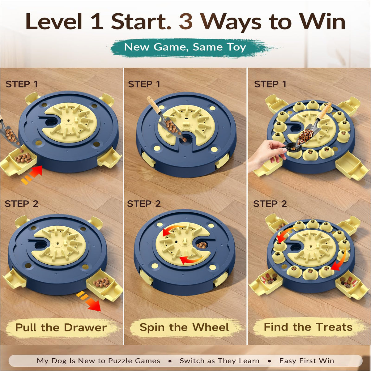 Large 3 Levels Dog Puzzle Toy X60468