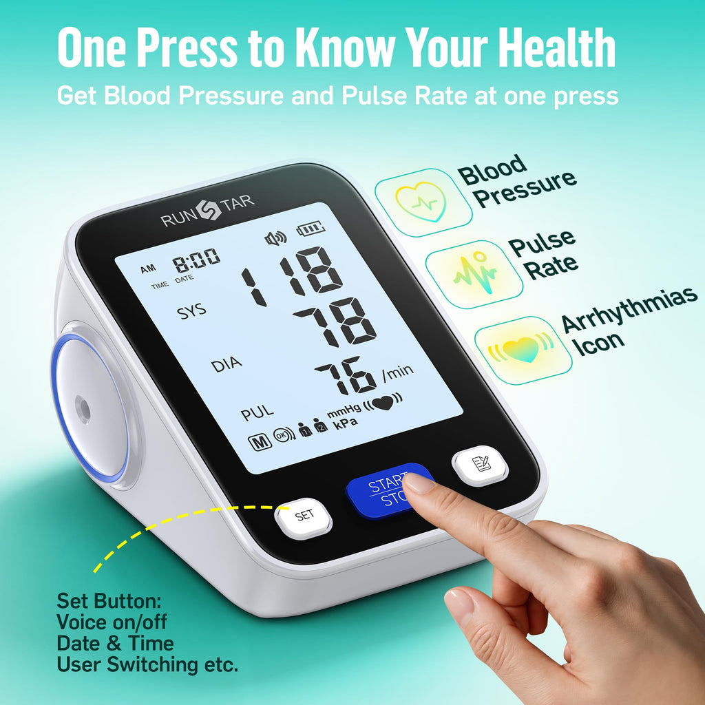 Upper Arm Blood Pressure Monitor with Wide Range Cuff O333133