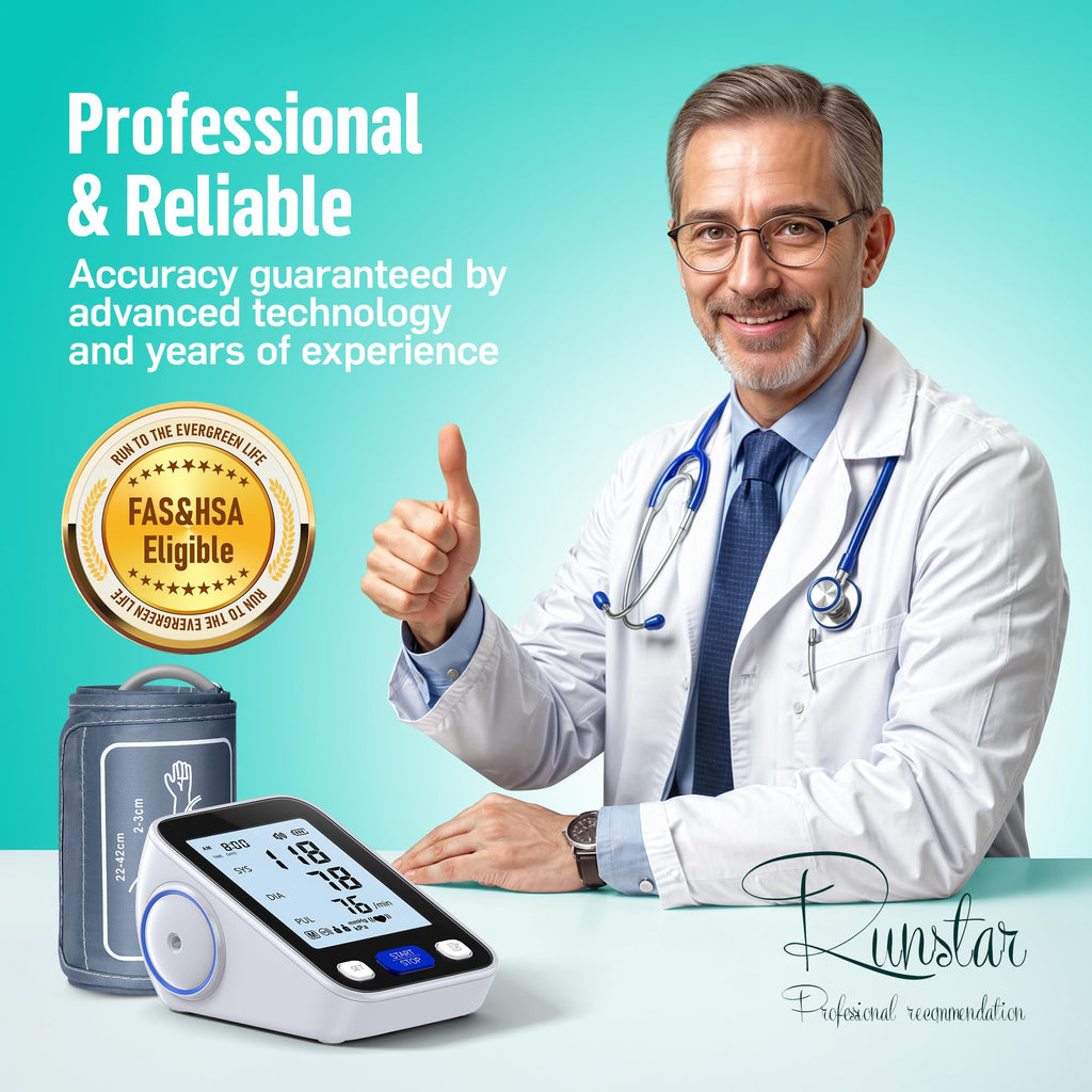 Upper Arm Blood Pressure Monitor with Wide Range Cuff O333133