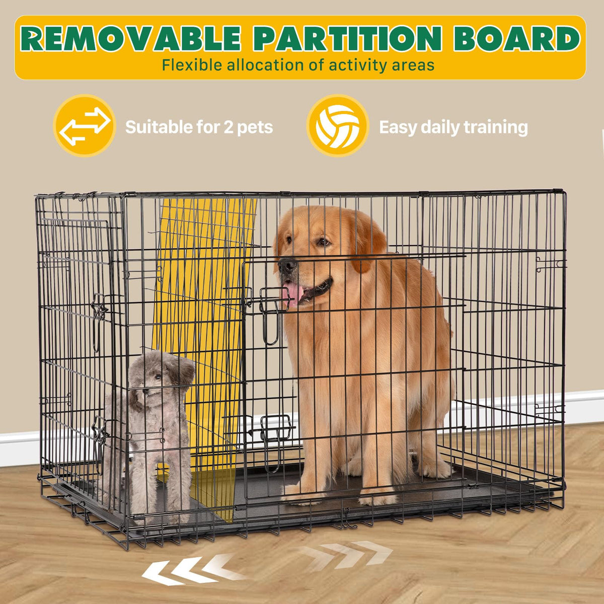 48 Inch Double Door Dog Crate K498