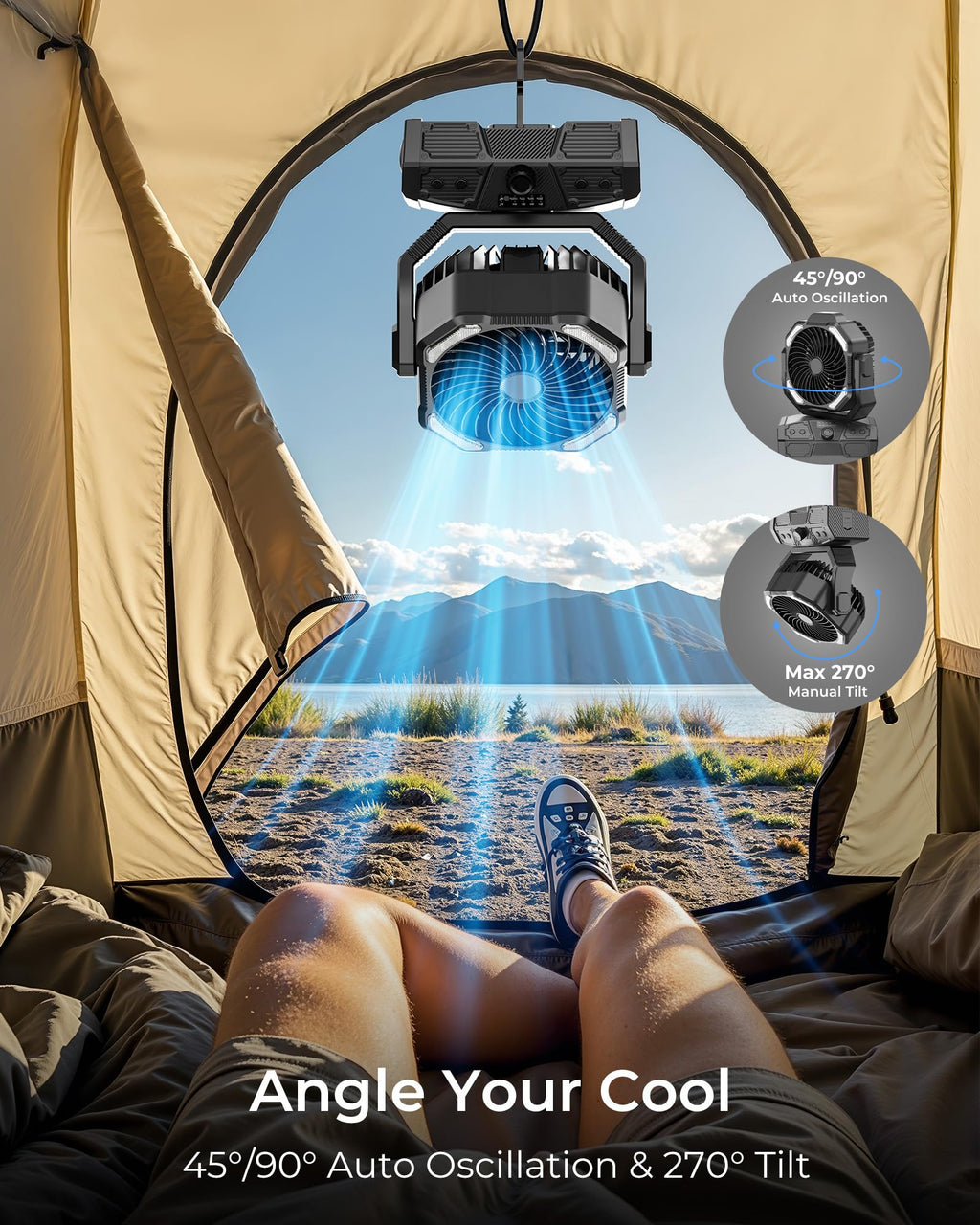 Portable Camping Fan with Remote Y767