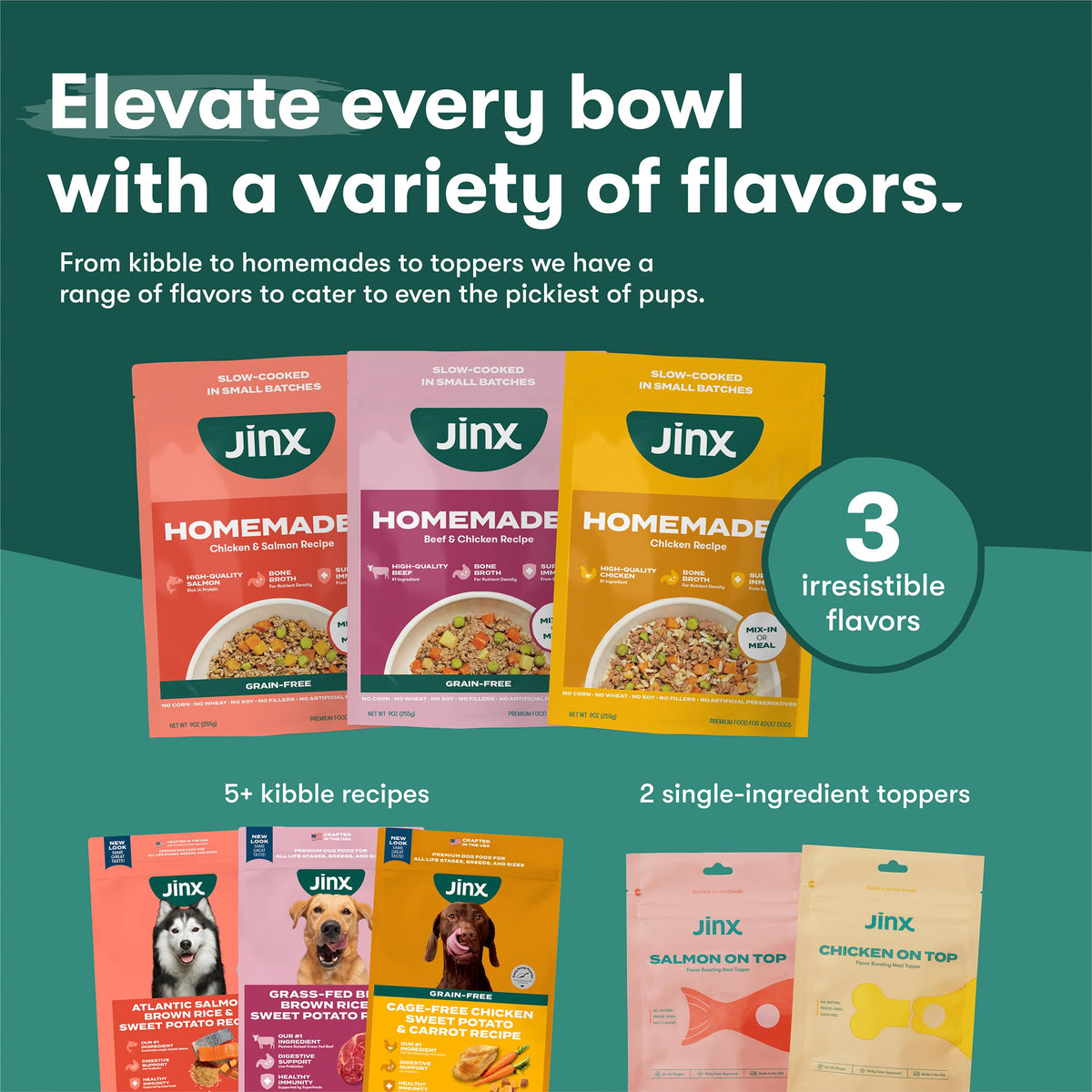 Grain Free Wet Dog Food Toppers 6 Pack 9oz H404