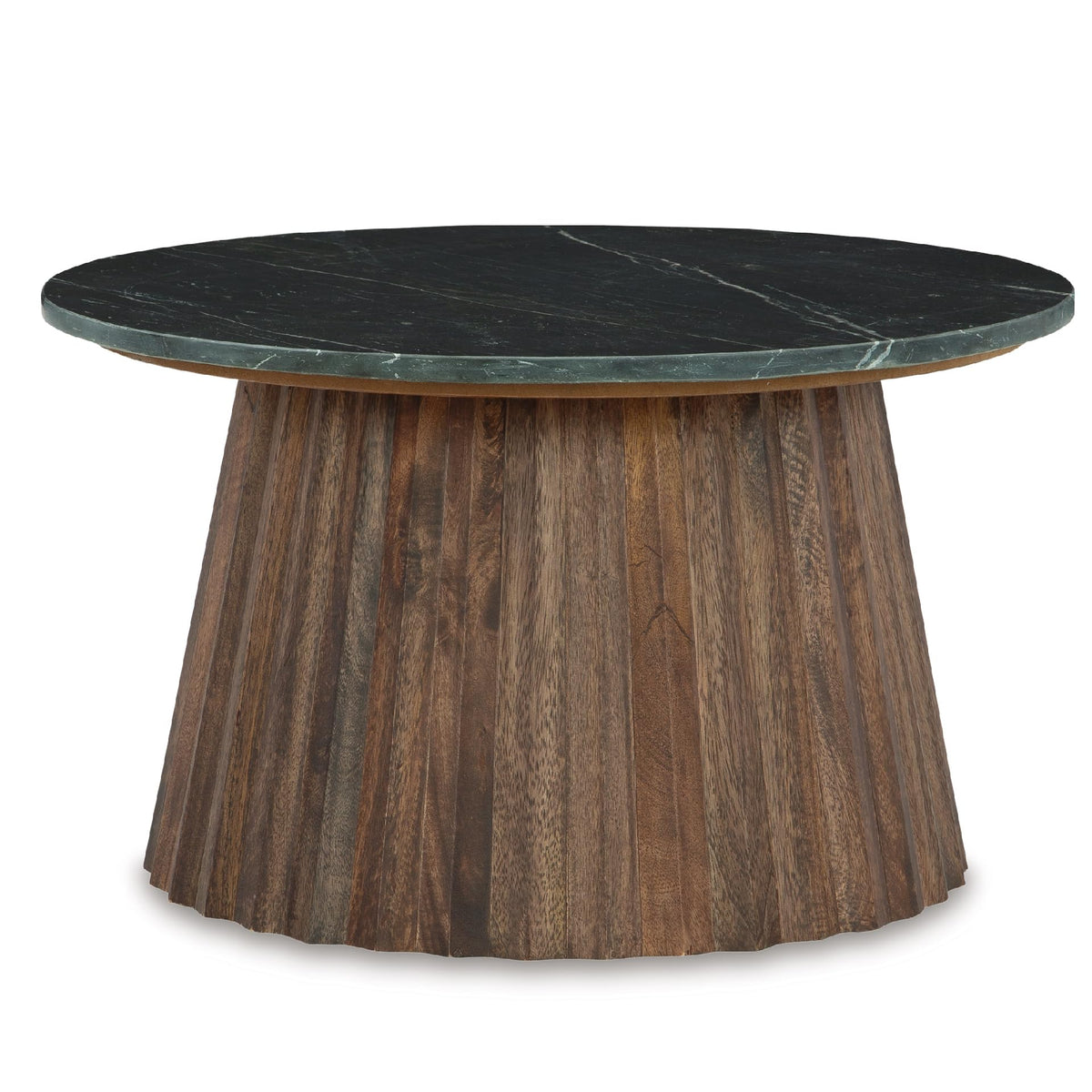 Round Fluted Marble Coffee Table S9729