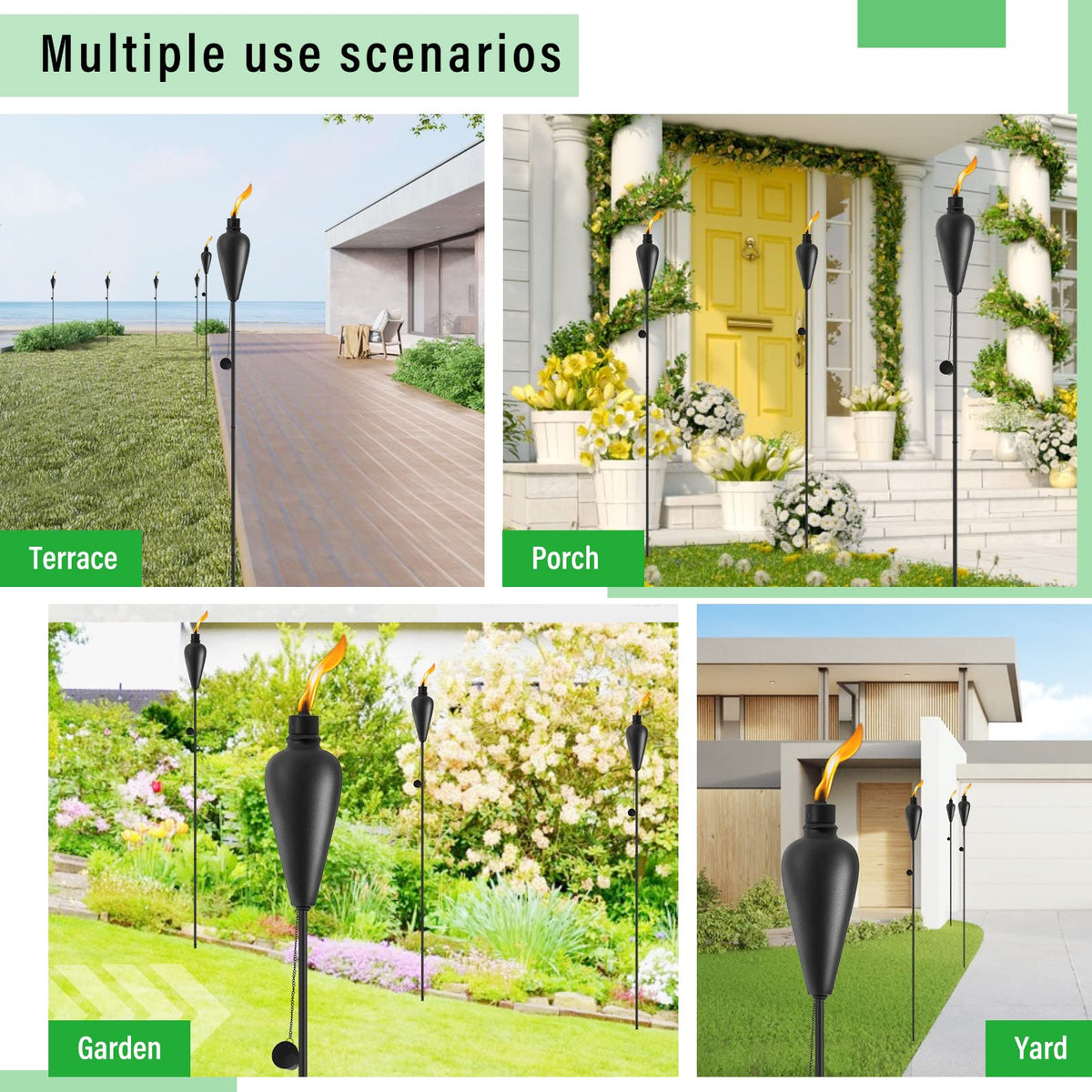 6 Pack Citronella Tiki Torches P786333