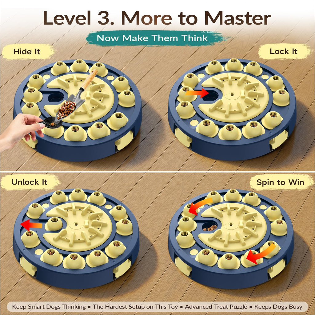 Large 3 Levels Dog Puzzle Toy X60468