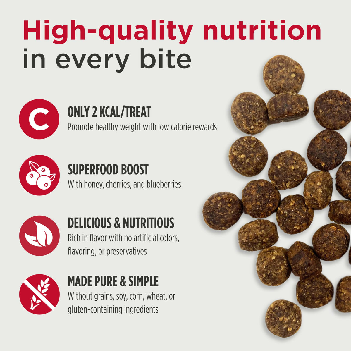Turkey Recipe Grain-Free Low-Calorie Dog & Puppy Training Treats, 16 Ounce Pouch Z1170